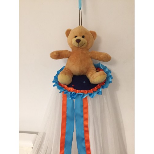Cradle canopy teddy bear