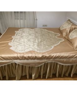 Satin and brocade double bed cover