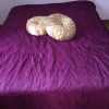 Bed covers Purple crumpled satin
