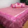 Prekrivač za krevet Snovi u ružičastom od satena  i organdina