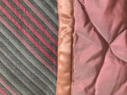 Unique bedspreads pink satin and striped upholstery