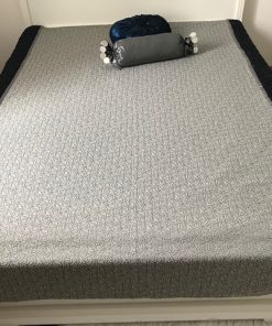 Covers for double beds Blue gray braided satin