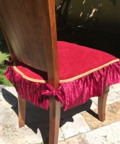 Alnada pillows for chair dark red plush