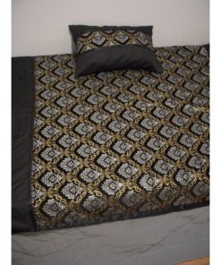 Prekrivač za bračni krevet Pliš sa zlatnim printom