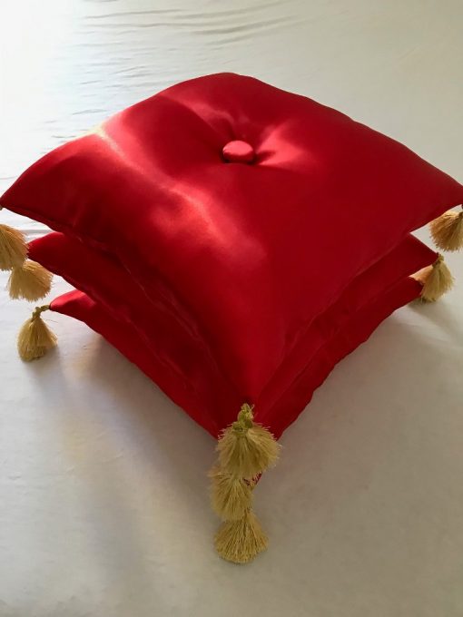 Alnada ceremonijalni jastuci Crveni saten
