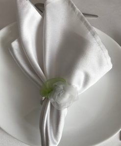 Al Nada white satin restaurant napkins