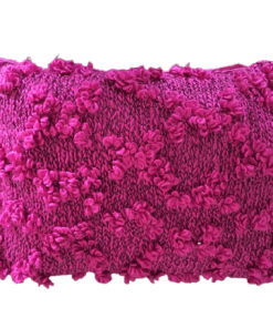 Aleya ručno pleteni jastuci od bukle vune Ciklama