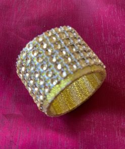 Alnada prsten za salvete Zlatna metalna mreža