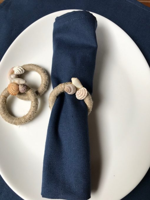 Restoranske pamučne salvete Tamno plave sa prstenom