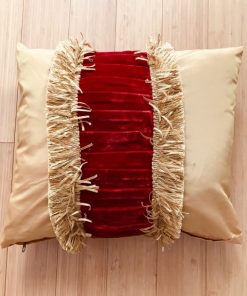 AlNada stilski jastuci Zlatni taft i crveni pliš