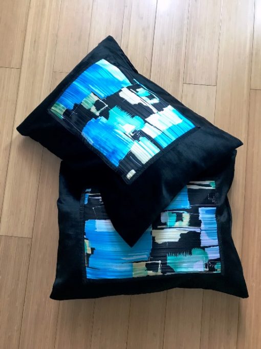 Alnada moderni deko jastuci Apstraktni plavi motiv 2