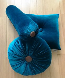 AlNada stilski dekorativni jastuci Plavi pliš komplet