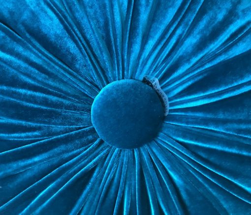 AlNada stilski dekorativni jastuci Plavi pliš okrugli detalj