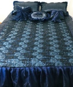 Prekrivači za bračni krevet Rapsodija u plavom frontalno