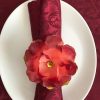 Slavske salvete Bordo teflon sa cvetnim prstenom