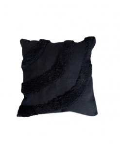 Boho jastuk sa tapiserija ukrasom crni