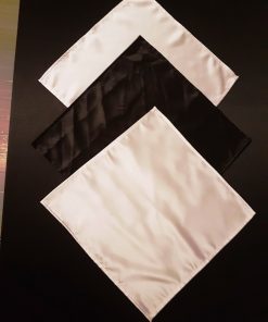 Satin festive napkins Black and White