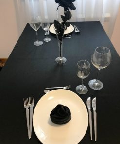 Alnada festive tablecloths black satin