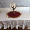 Alnada formal tablecloth White damask jacquard