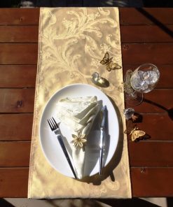 Alnada festive tablecloth Champagne beige jacquard