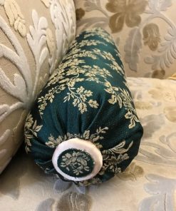 Valjak dekorativni jastuci zeleni brokat Alnada