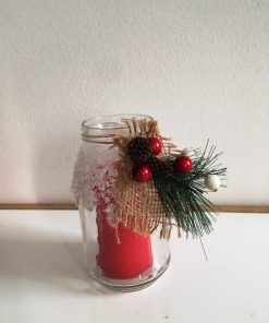 Decorative candlestick jar Pine cone