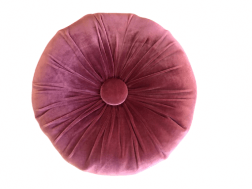 Dekorativni okrugli plišani jastuci tamno roze