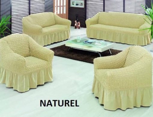 Universal covers for living room furniture Natural light beige