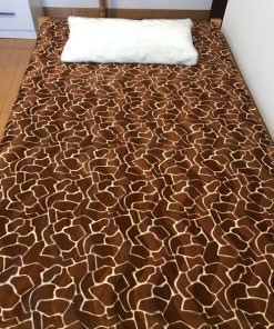 Bed covers of modern eco-fur animal print giraffe