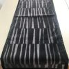 Table Runner decorative plush gray with black stripes