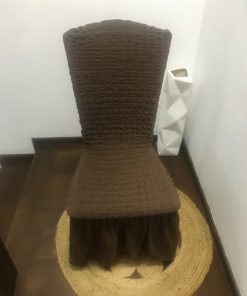 AA Rastegljive pamučne navlake za stolice braon nijanse