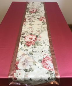 Formal satin tablecloth Dark pink with silicone fibers