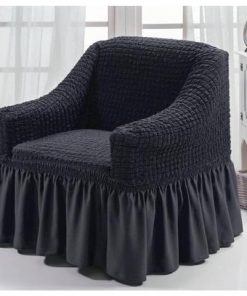 AA Streč navlake za fotelje Antracit crna