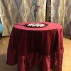 Round custom tablecloth Plush taffeta