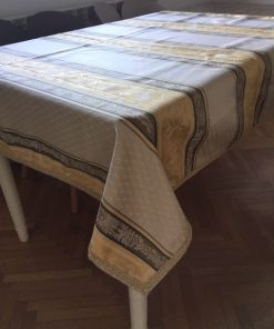 Unique square stylish tablecloth beige symphony