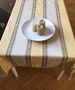 Unique square stylish tablecloth beige symphony