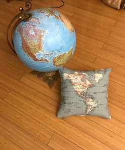 Dekorativni jastuk od pamuka Mapa sveta