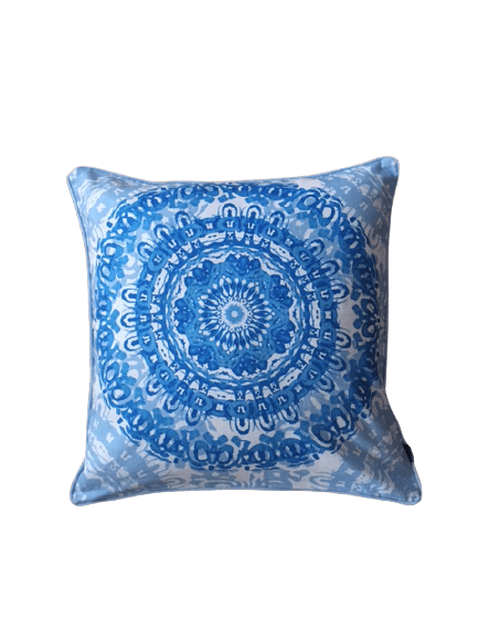 Aleya pamučni jastuk Plava batik mandala