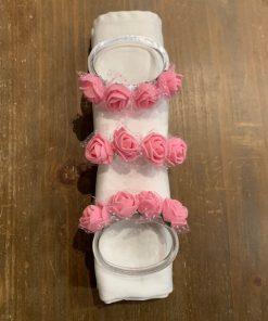 Dekorativni prstenovi za salvete roze ružice
