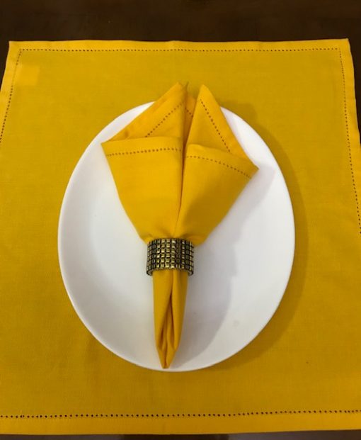Žuta pamučna salveta za ručavanje