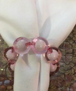 Dekorativni prsten za salvete staklene perle