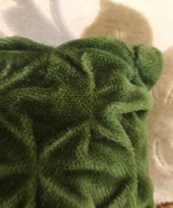 Tamno zeleni plišani dekorativni jastuk